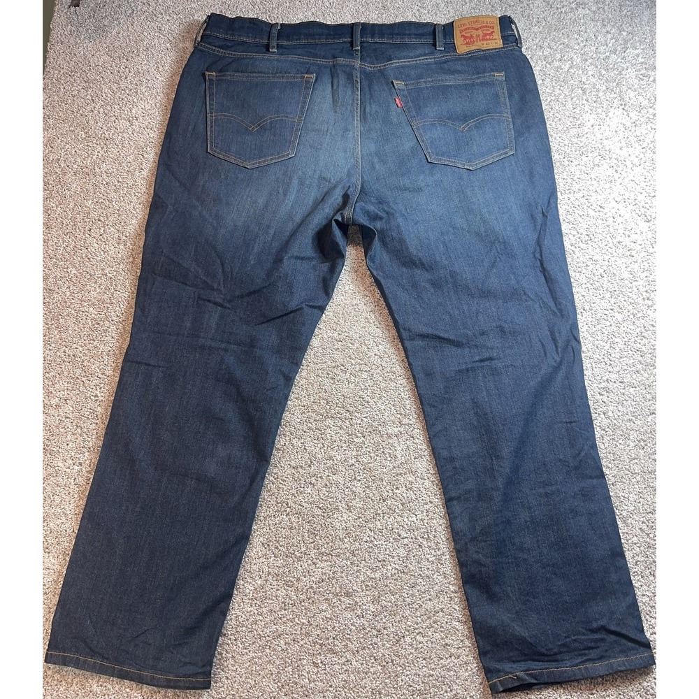 Levis 541 Jeans Mens 42x30 Athletic Taper Stretch Denim Blue Western Preppy Work